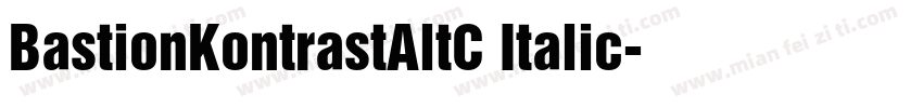 BastionKontrastAltC Italic字体转换